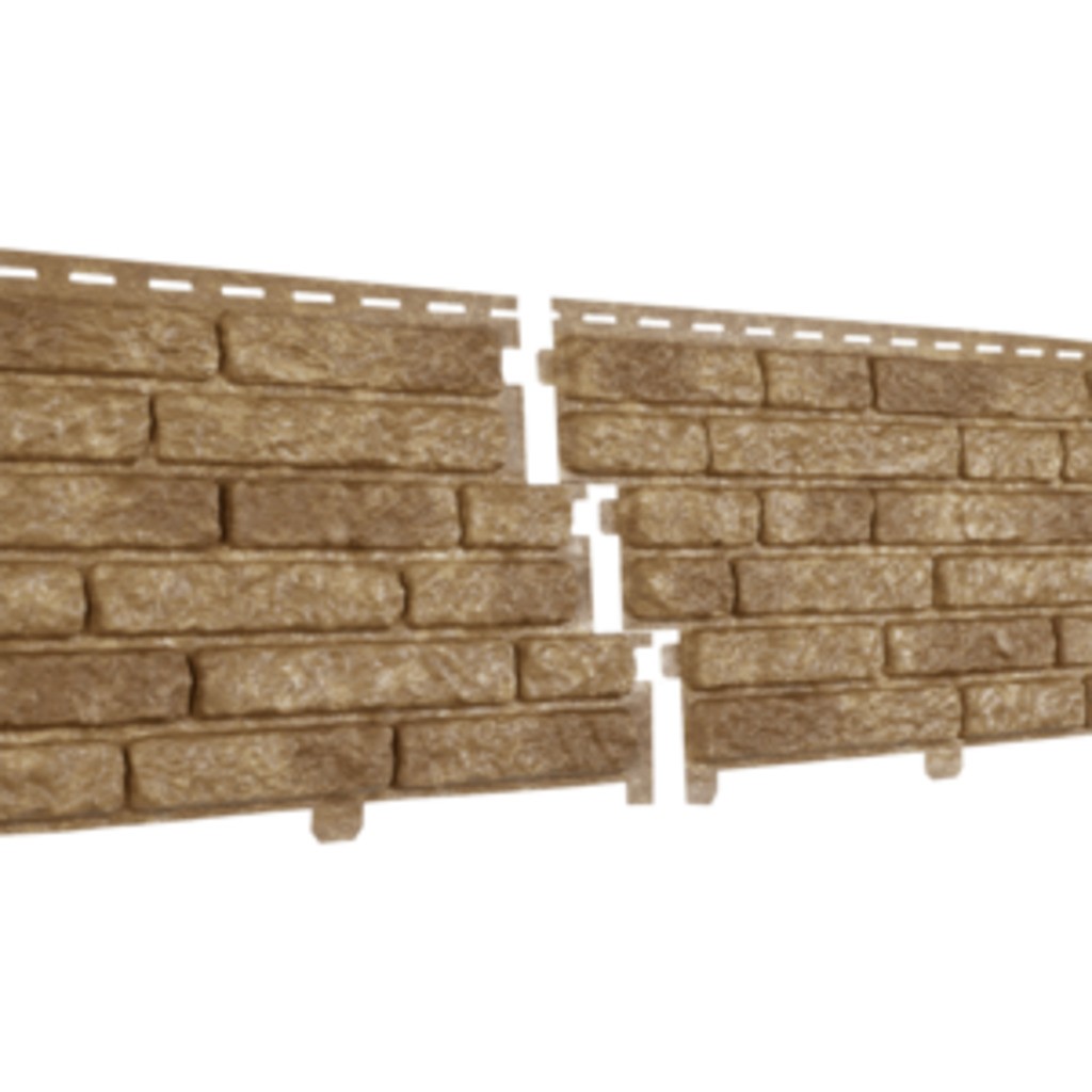 Фасадные панели Стоун-хаус Кварцит Темно-бежевый