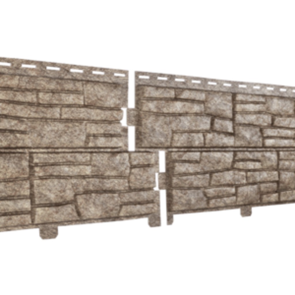 Фасадные панели Стоун Хаус Сланец Бурый