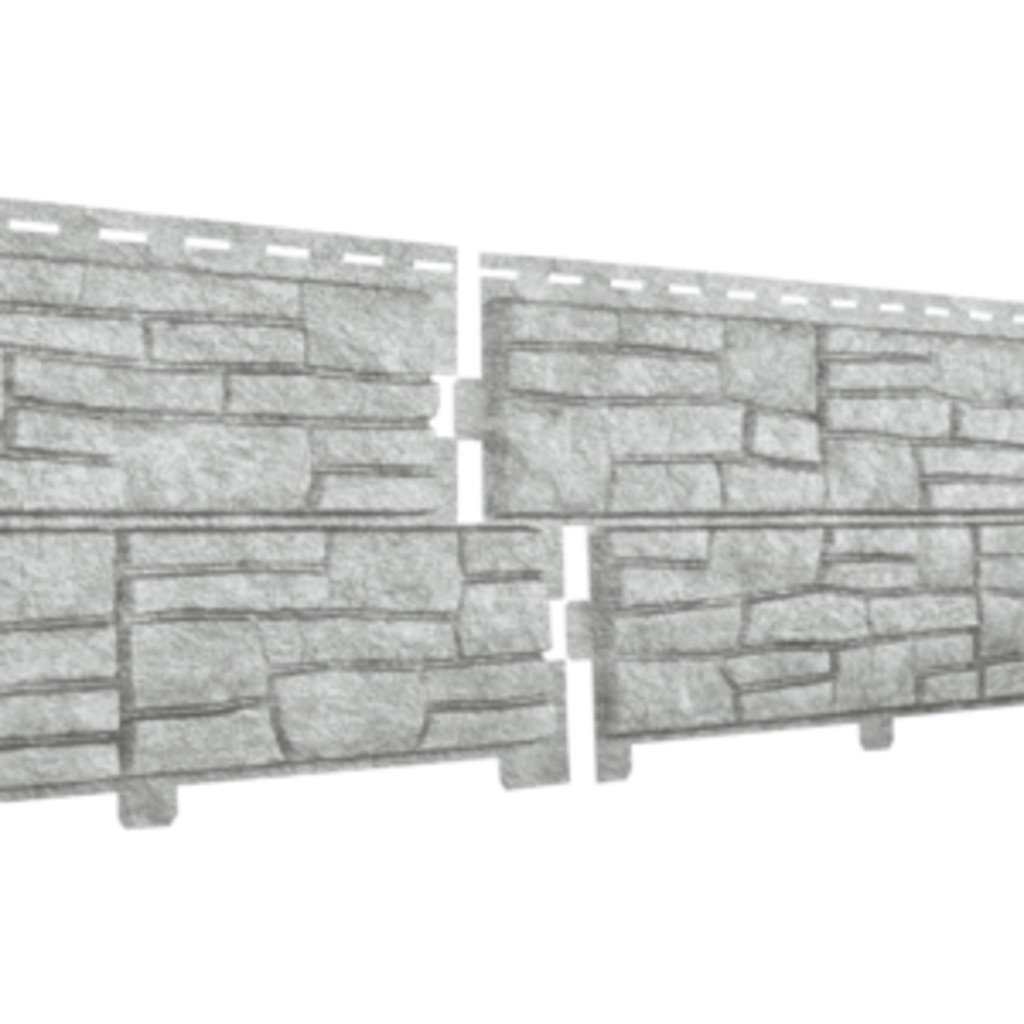 Фасадные панели Стоун Хаус Сланец Светло-серый