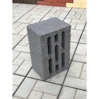 Керамзитобетонный блок стеновой №25 полнотелый
