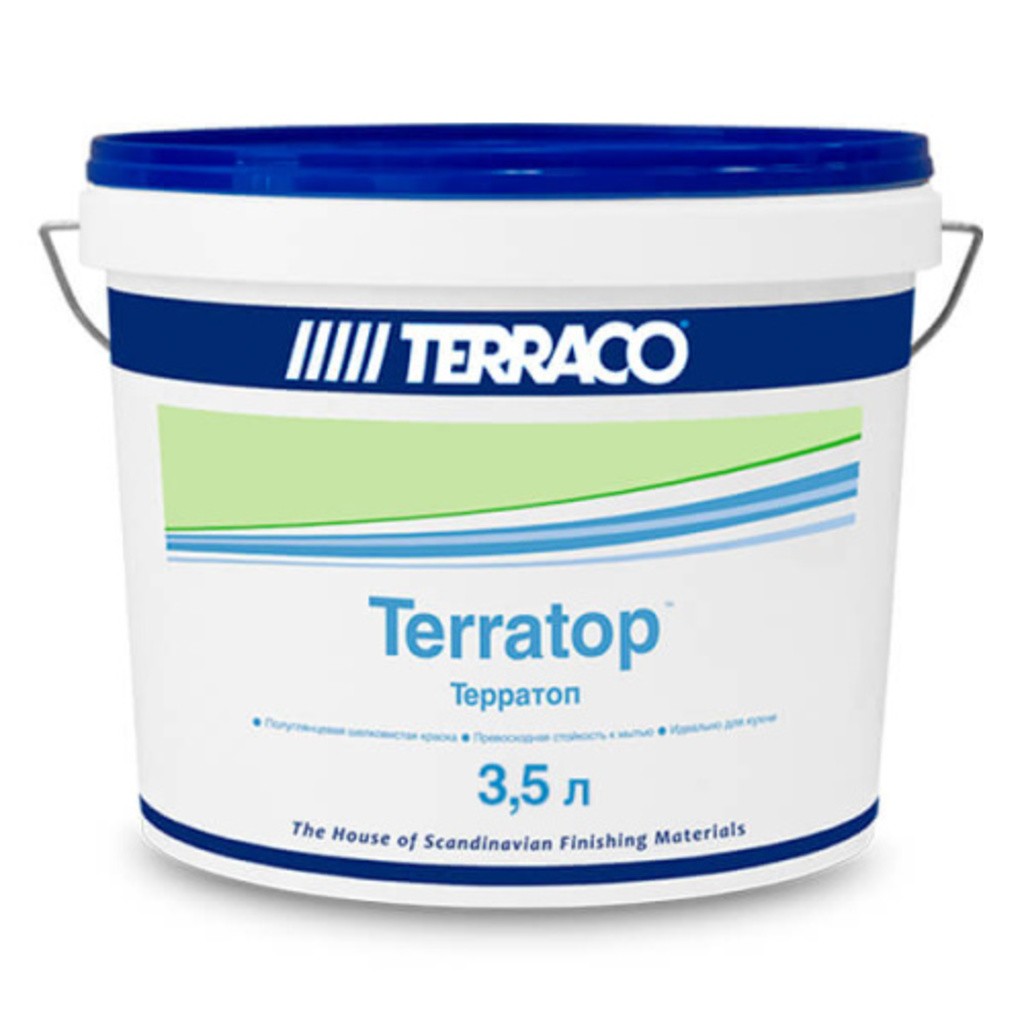 Terratop Шелковая моющаяся краска для внутренних работ 15л