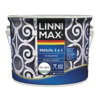Эмаль алкидно-уретановая LINNIMAX Эмаль по ржавчине 3 в 1 RAL 9003 белая 2,5 л