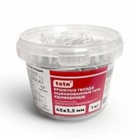 Гвоздь ершенный удлиненный TSTN 45х3,5 Zn ведерко 1 кг