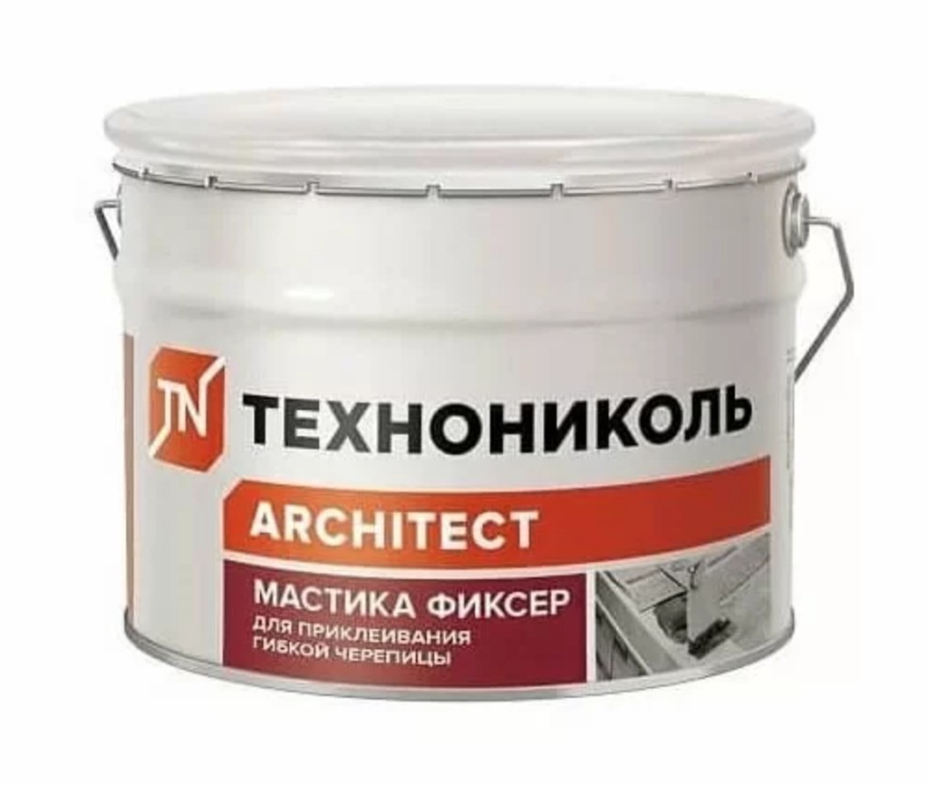Мастика для гибкой черепицы ТЕХНОНИКОЛЬ № 23 Фиксер, 12 кг