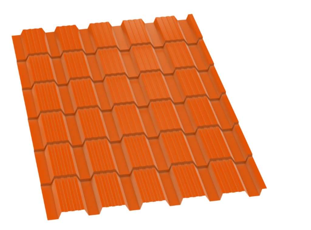 Металлопанель "Каскад-Люкс" RAL2004