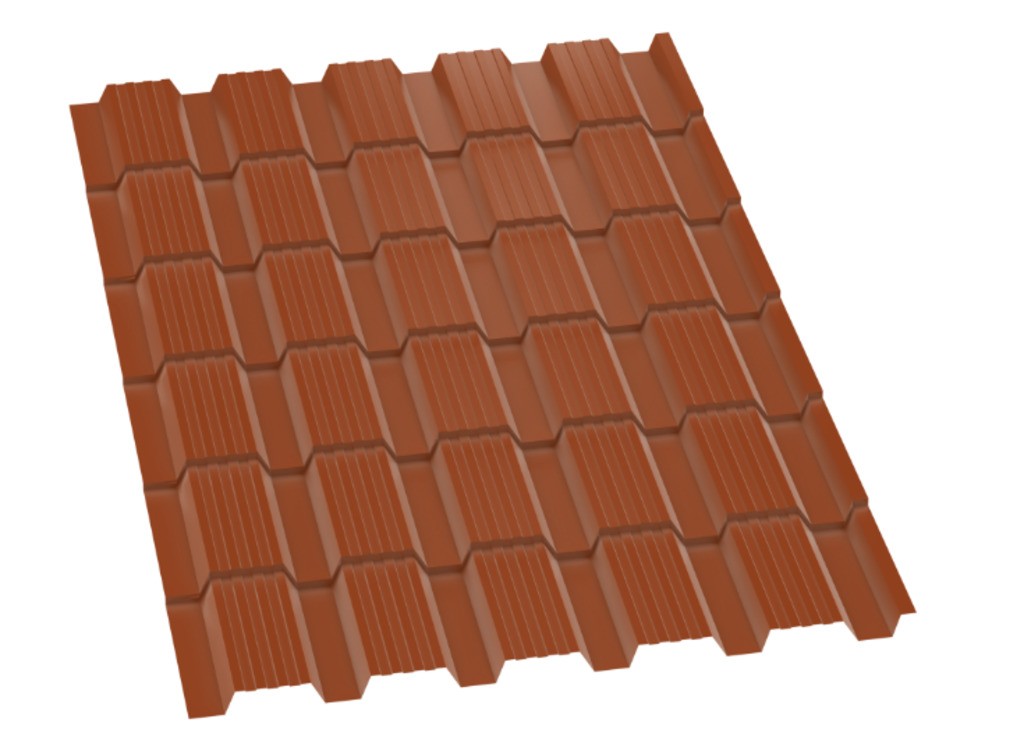 Металлопанель "Каскад-Люкс" RAL8004