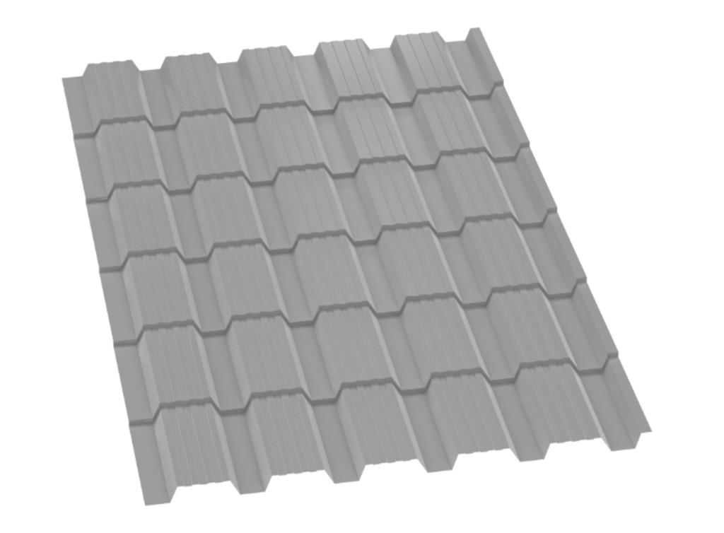 Металлопанель "Каскад-Люкс" RAL7004