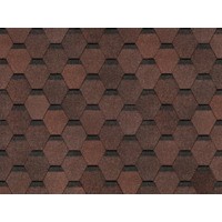Гибкая черепица Docke PIE EURASIA/ ШЕСТИГРАННИК / Коричневый