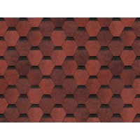 Гибкая черепица Docke PIE EURASIA/ ШЕСТИГРАННИК / Красный