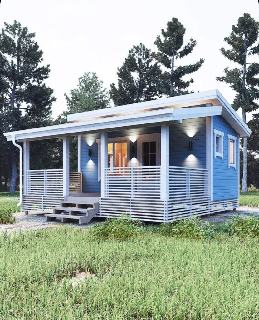 Дачный дом 6х6 С террасой