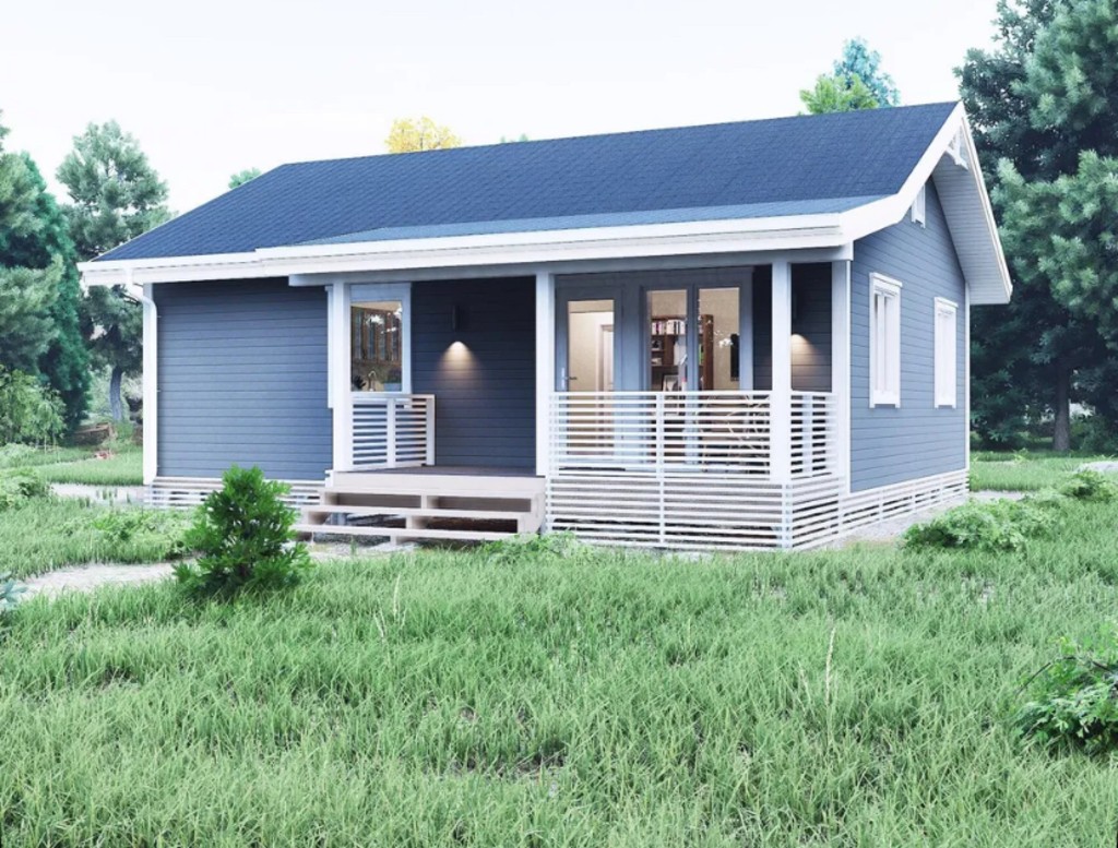 Каркасный дом "Фишт" 93 м2