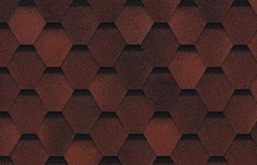 Гибкая черепица ТЕХНОНИКОЛЬ SHINGLAS , Оптима , Красный