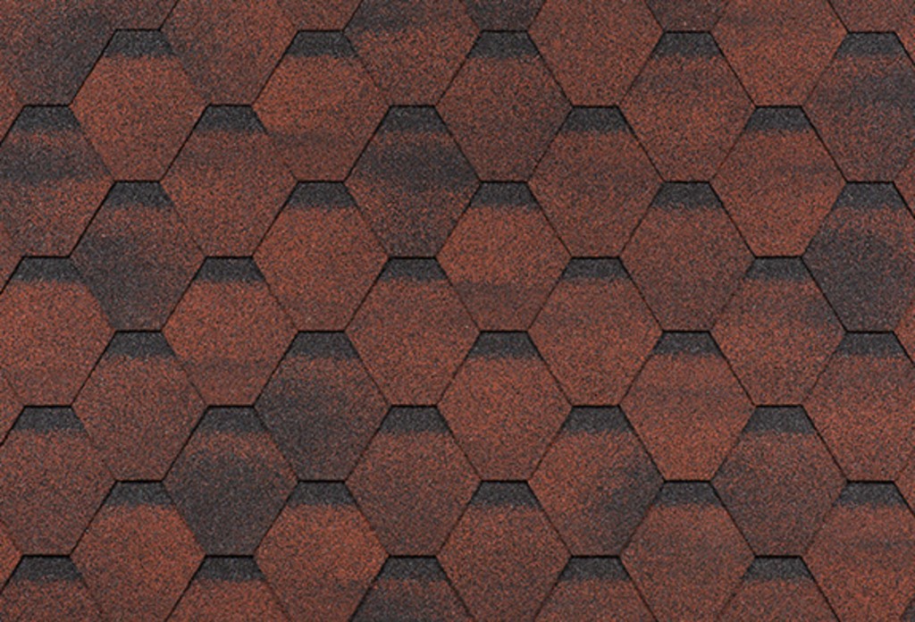 Гибкая черепица ТЕХНОНИКОЛЬ SHINGLAS ,Финская Соната красный