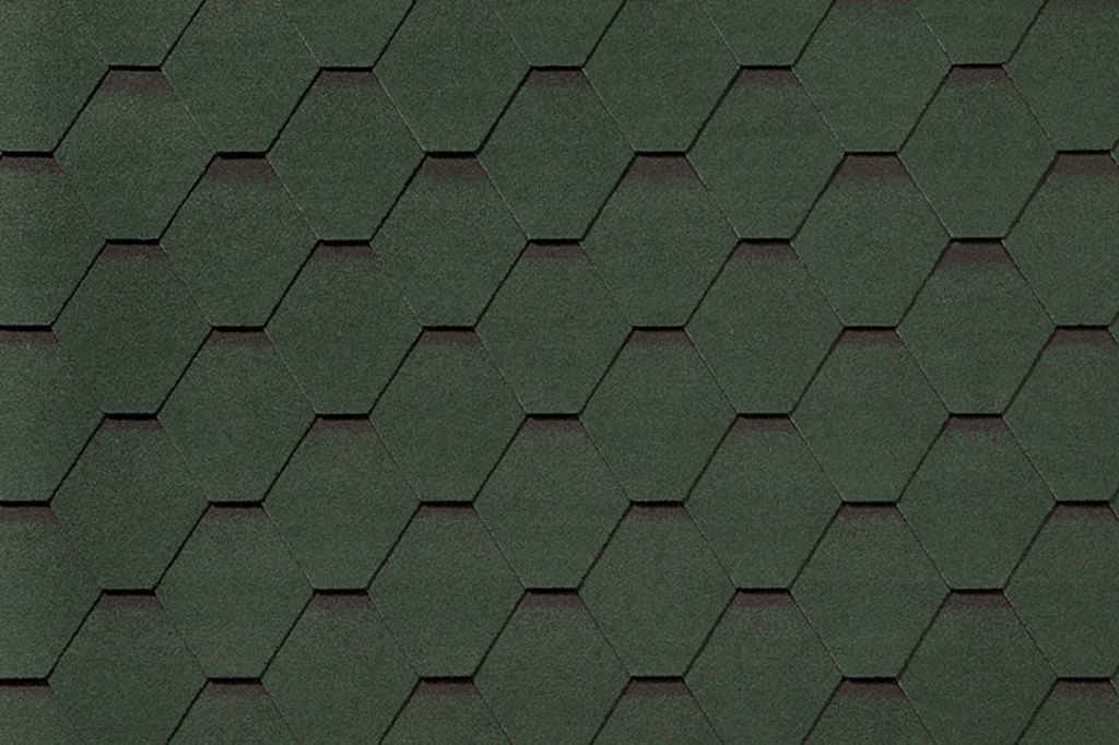 Гибкая черепица ROOFSHIELD/ СТАНДАРТ КЛАССИК/ Зеленый с оттенением