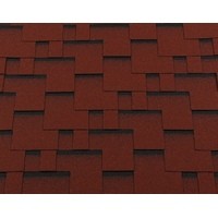 Гибкая черепица ROOFSHIELD/ МОДЕРН КЛАССИК/ Красный с оттенением