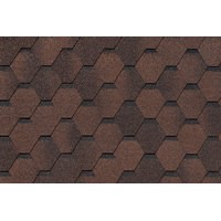 Гибкая черепица ROOFSHIELD/ ФЕМИЛИ ЭКО ЛАЙТ СТАНДАРТ / Коричневый с оттенением