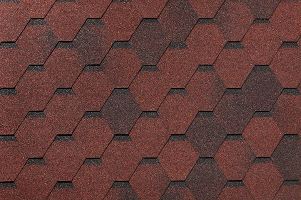 Гибкая черепица ROOFSHIELD/ ФЕМИЛИ ЭКО ЛАЙТ СТАНДАРТ / Красный с оттенением