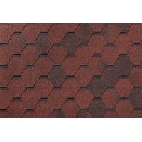 Гибкая черепица ROOFSHIELD/ ФЕМИЛИ ЭКО ЛАЙТ СТАНДАРТ / Красный с оттенением