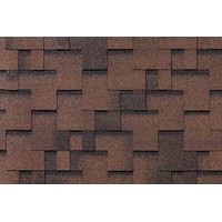 Гибкая черепица ROOFSHIELD/ ФЕМИЛИ ЭКО ЛАЙТ МОДЕРН / Коричневый с оттенением