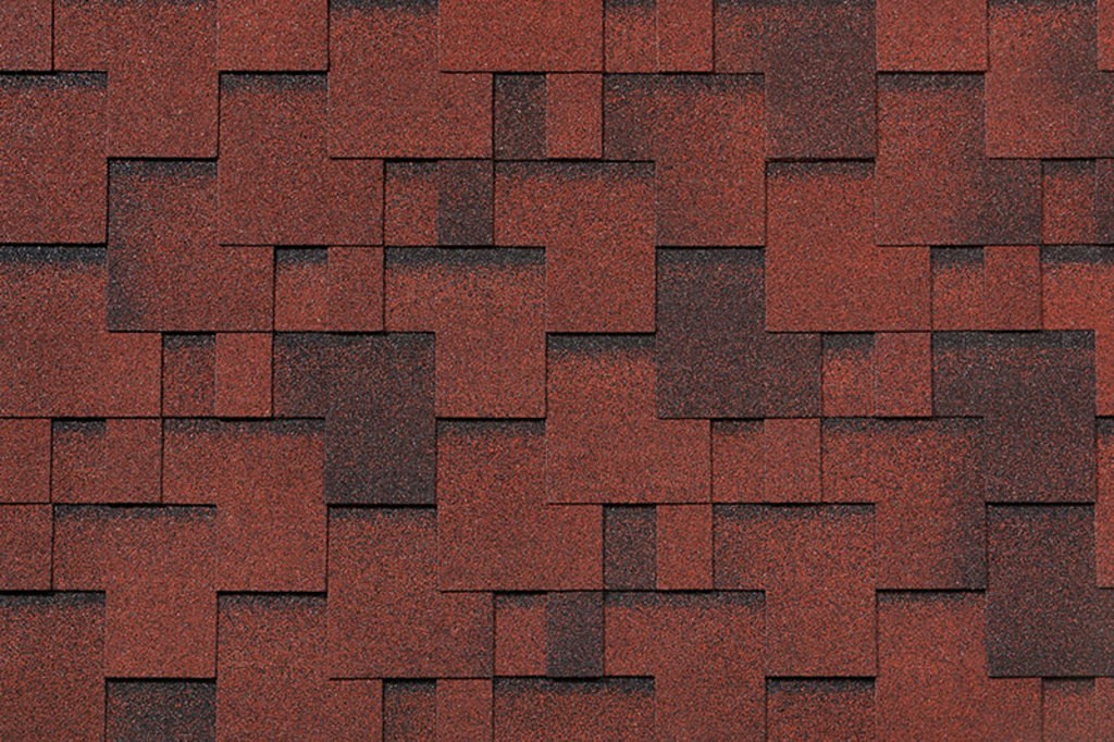 Гибкая черепица ROOFSHIELD/ ФЕМИЛИ ЭКО ЛАЙТ МОДЕРН / Красный с оттенением