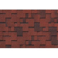 Гибкая черепица ROOFSHIELD/ ФЕМИЛИ ЭКО ЛАЙТ МОДЕРН / Красный с оттенением