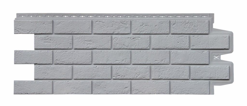 Фасадная панель Grand Line Состаренный кирпич Classic серый