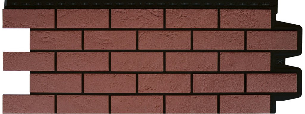 Фасадная панель Grand Line Состаренный кирпич Design Plus корица с черным швом
