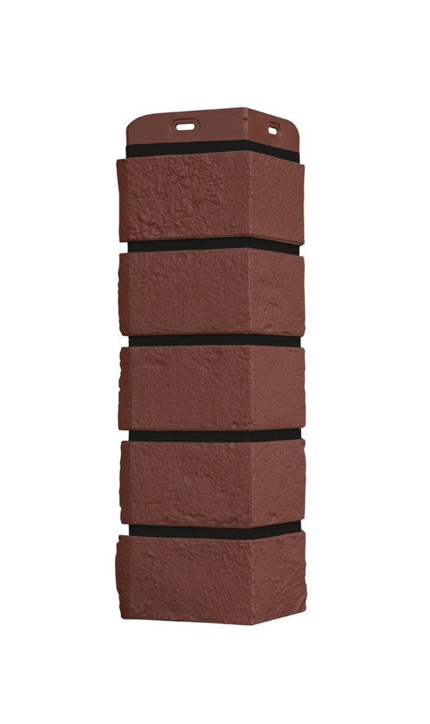 Угол Grand Line Состаренный кирпич Design Plus корица с черным швом