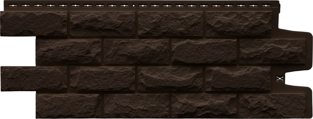 Фасадная панель Grand Line Колотый камень Classic шоколадный